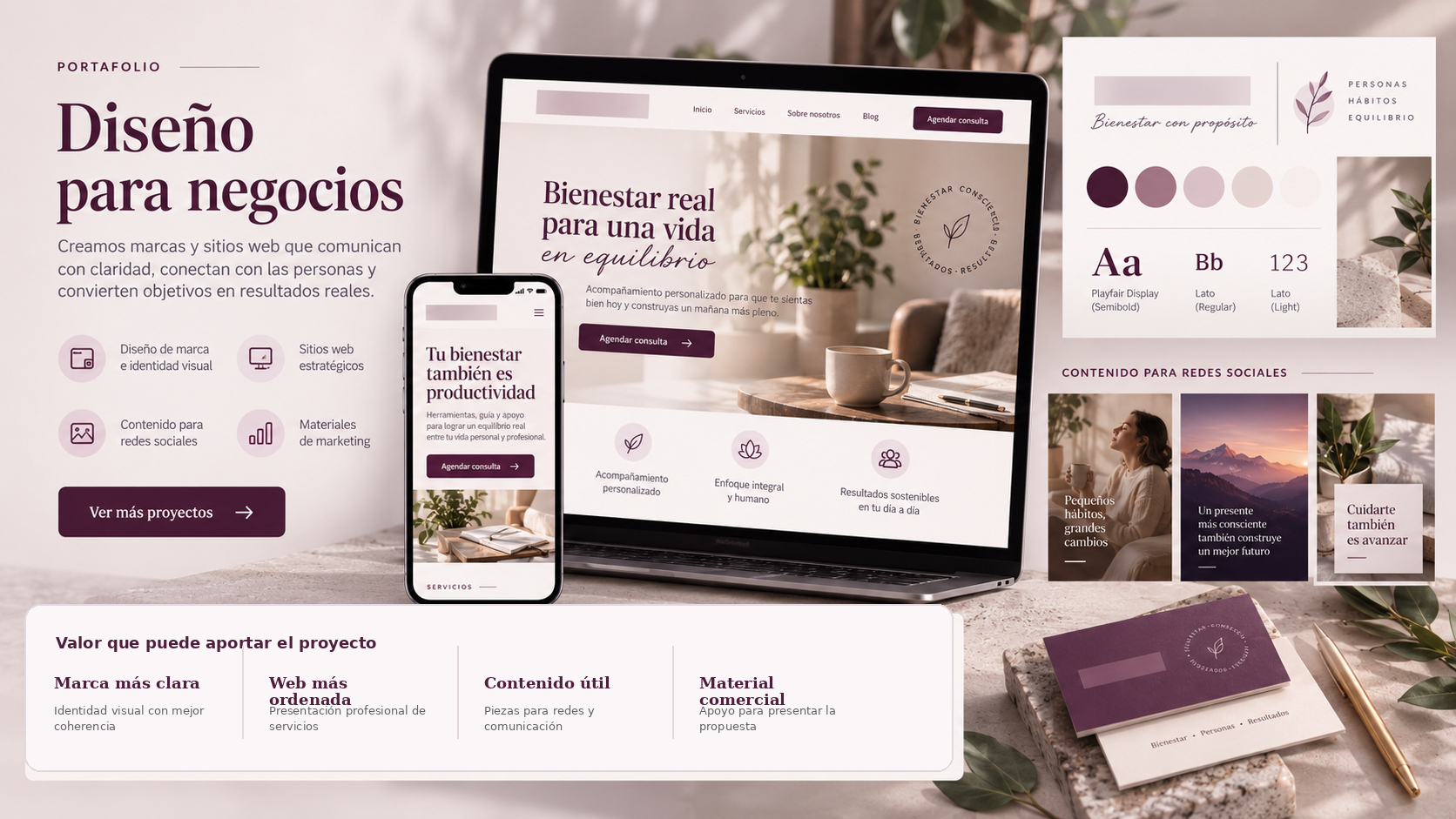Diseño web y contenido de marca